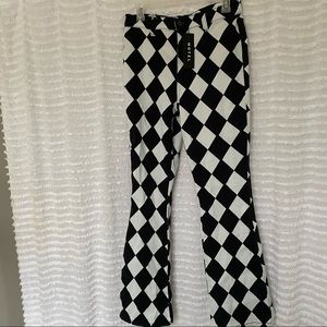 NWT motel diamond jester print pants